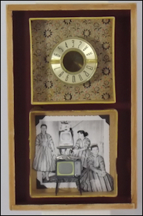 Christmas, 1956, mixed media assemblage art